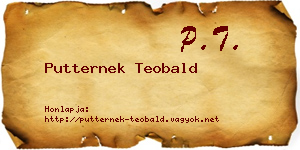Putternek Teobald névjegykártya